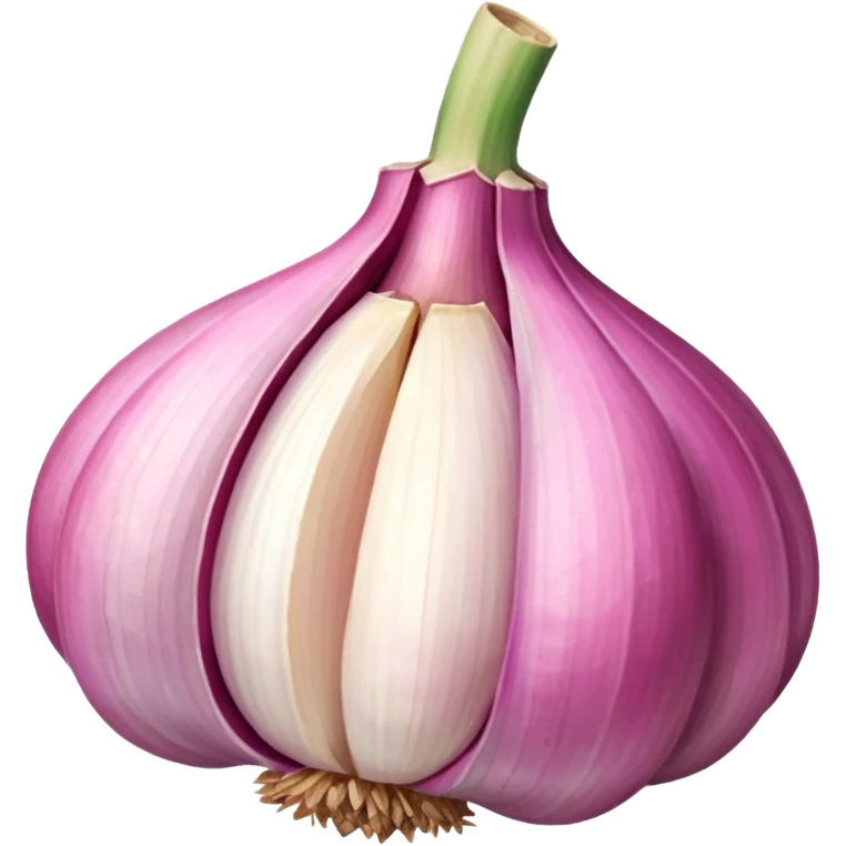 pink garlic with piece emoji