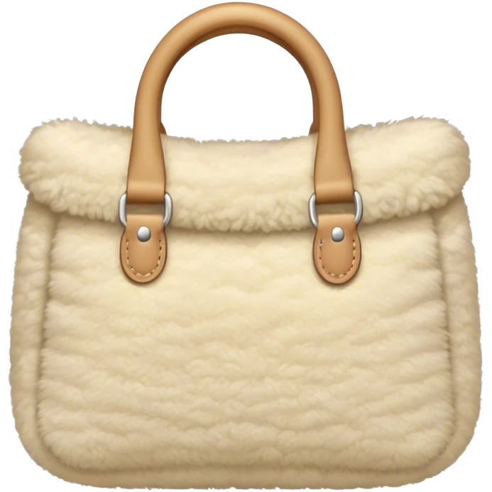 beige sherpa purse emoji