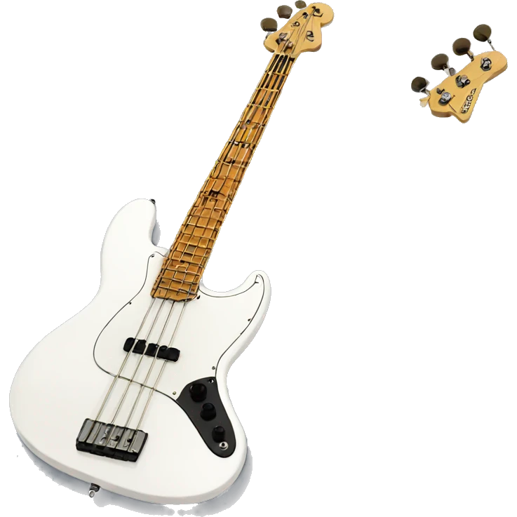 5 string white jazz bass emoji