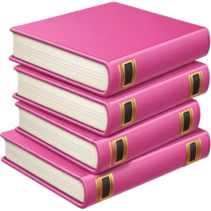 pink textbooks emoji