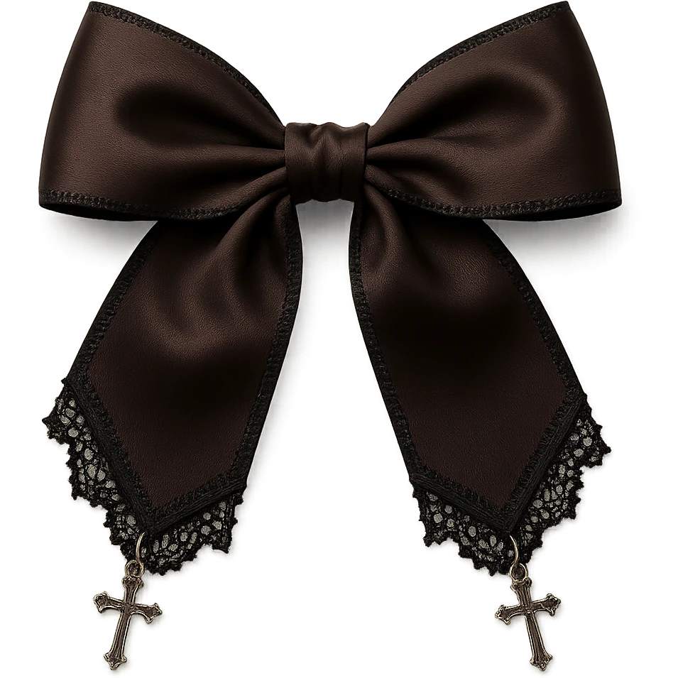 brown goth bow remove background, explore emoji