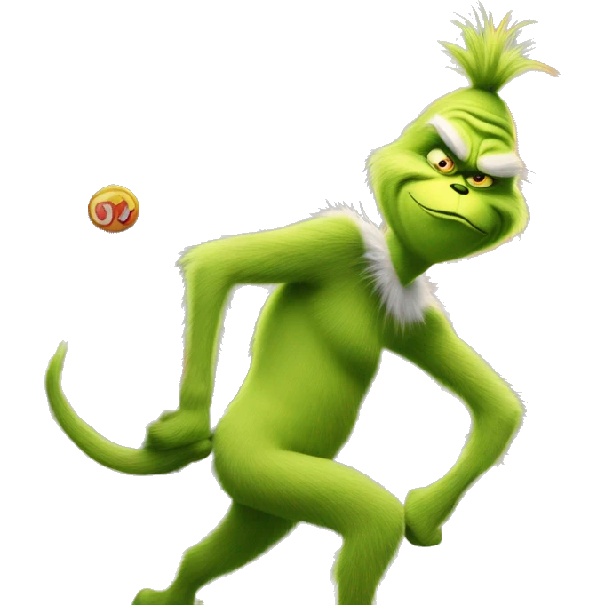Dr. Seuss's, The Grinch as the superhero saving the day ￼ emoji
