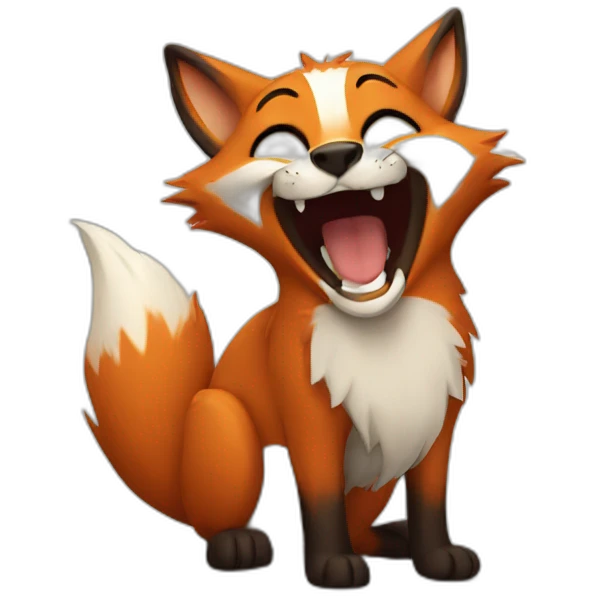 Laughing fox emoji