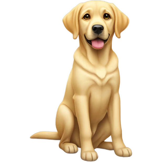 Yellow Labrador retriever sitting up emoji