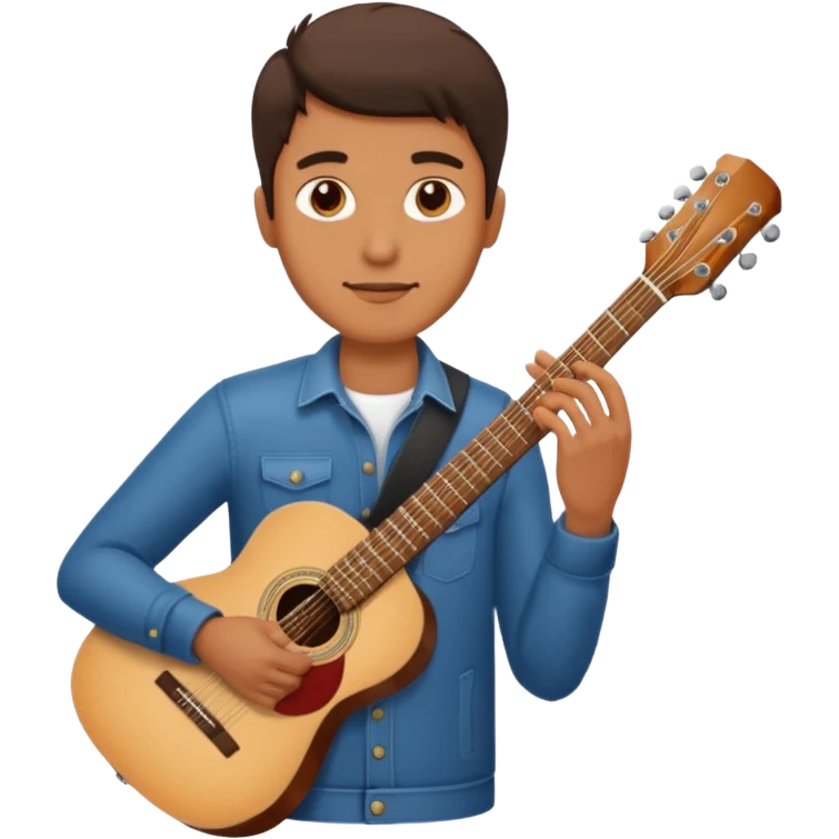 man holding guitar emoji