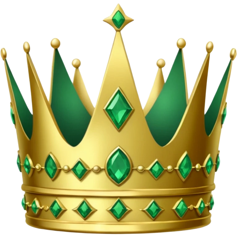 green and gold crown emoji