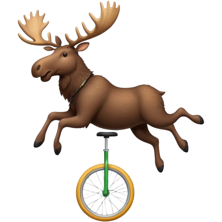 moose riding a unicycle  emoji