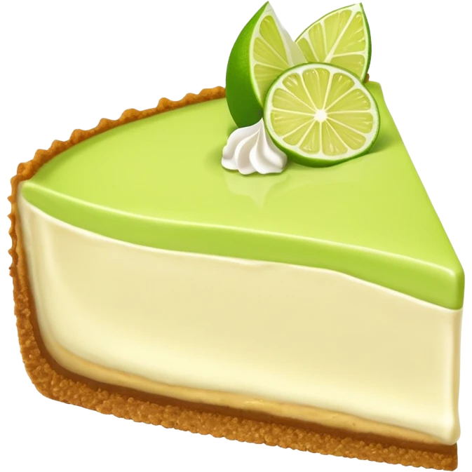 Key lime cheesecake slice emoji