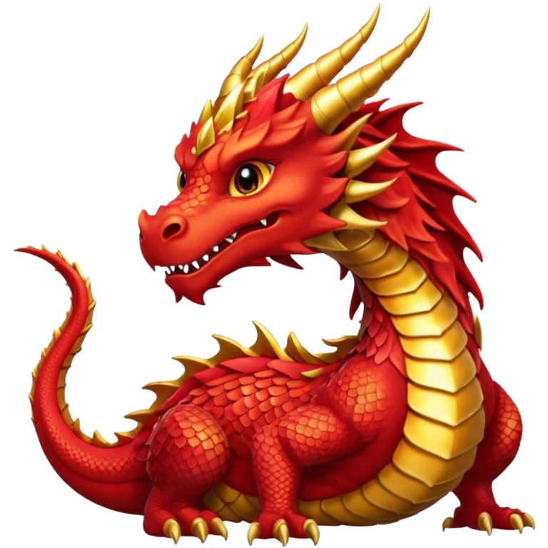 Beautiful royal looking but fiery dragon emoji