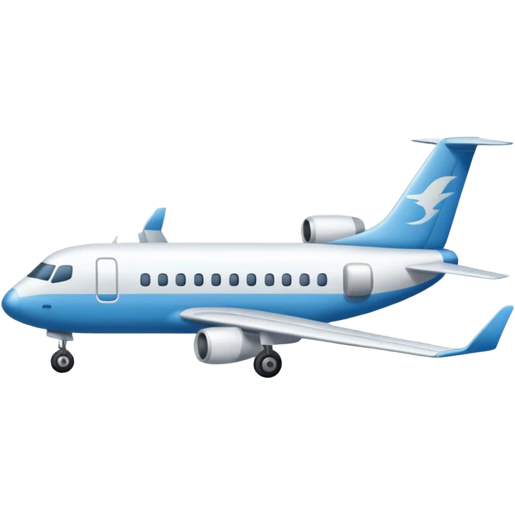 aeroplane hand-drawn side view icon, black background white outline emoji