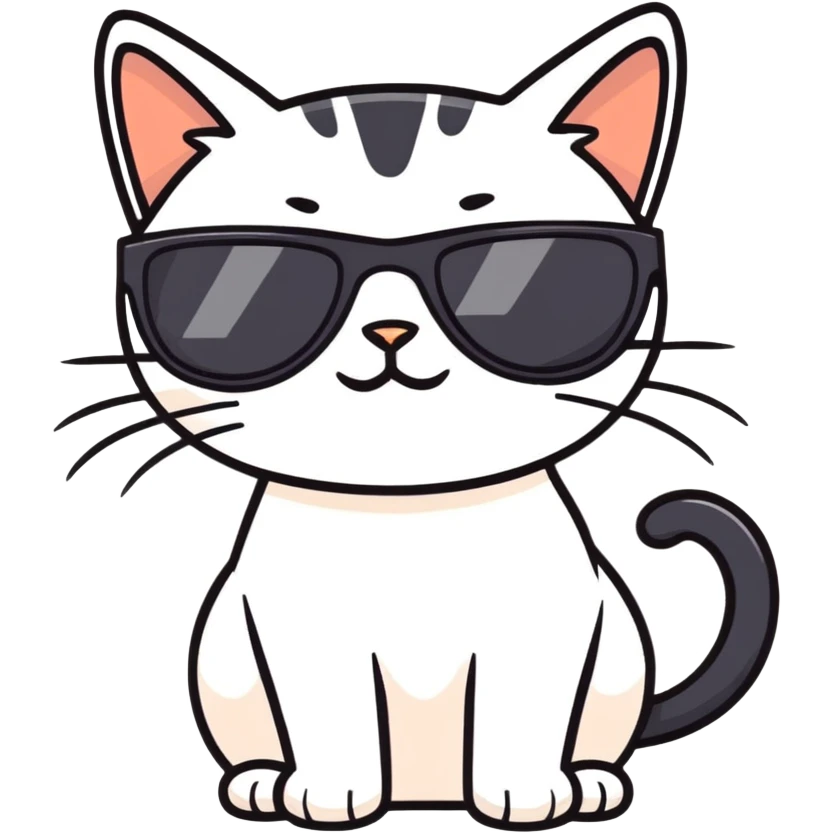 Cat with sunglasses emoji