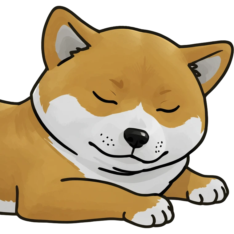shiba inu snoring emoji