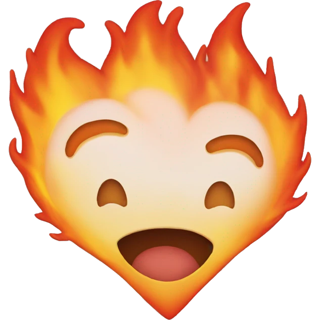 Heart on fire  emoji