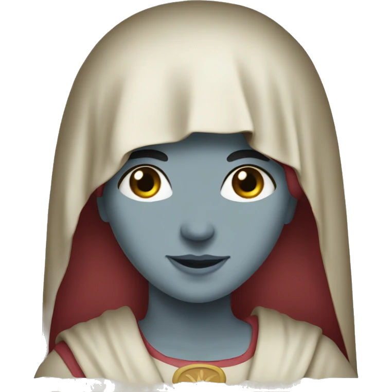 The Virgin continues to hold the omophorion emoji
