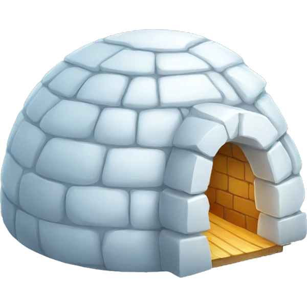 igloo with a cool hacker on it emoji