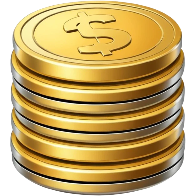 a stack of three coinsa stack of three coins emoji