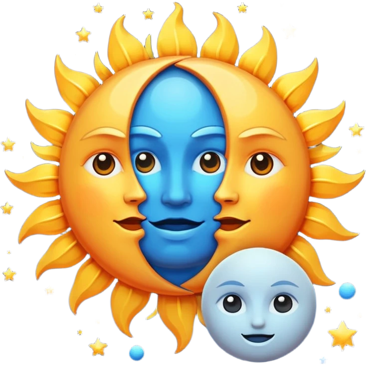 شمس وقمر emoji