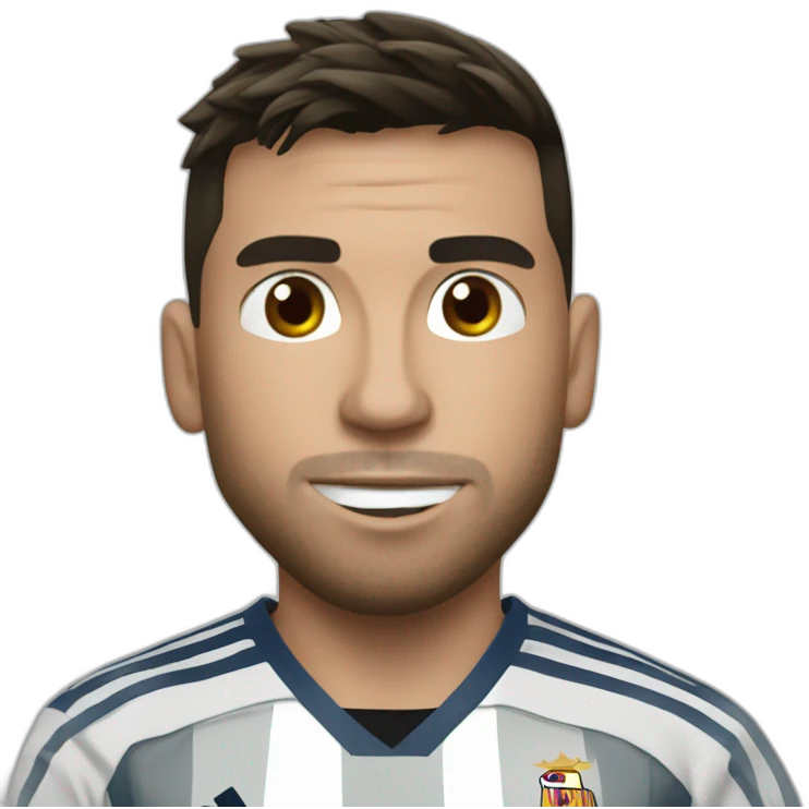 Ronaldo embrasse messi emoji