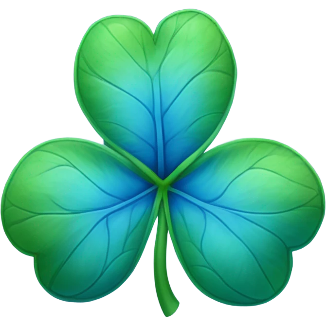 Four leaf blue clover emoji