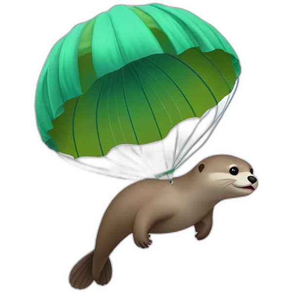 Loutre qui fait du parachute emoji