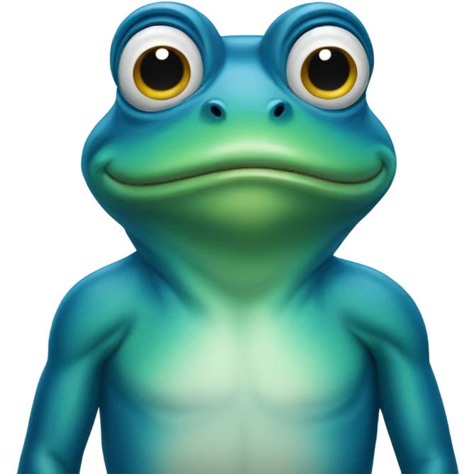 a bleu frog emoji