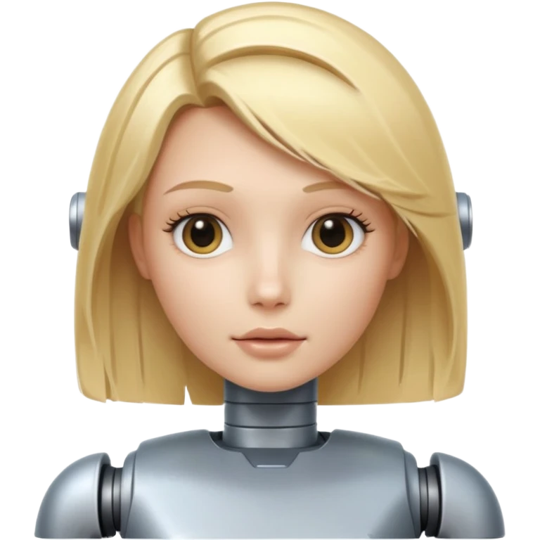 robot with blonde hair emoji