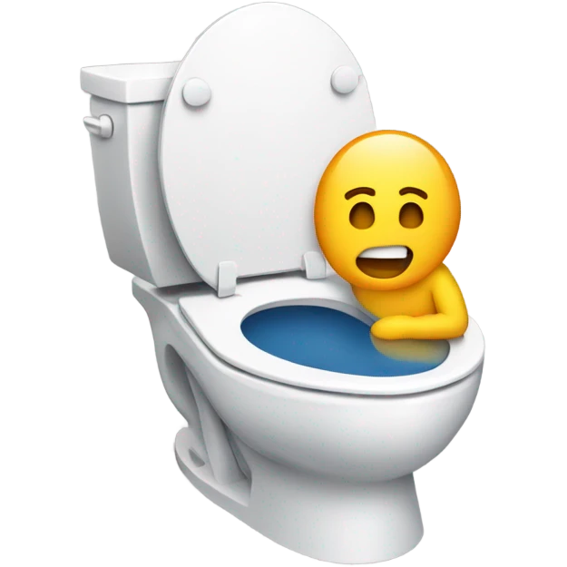 Toilet with a man inside emoji