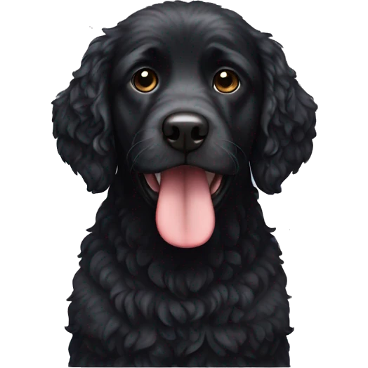 Black Water Dog with a white dot emoji
