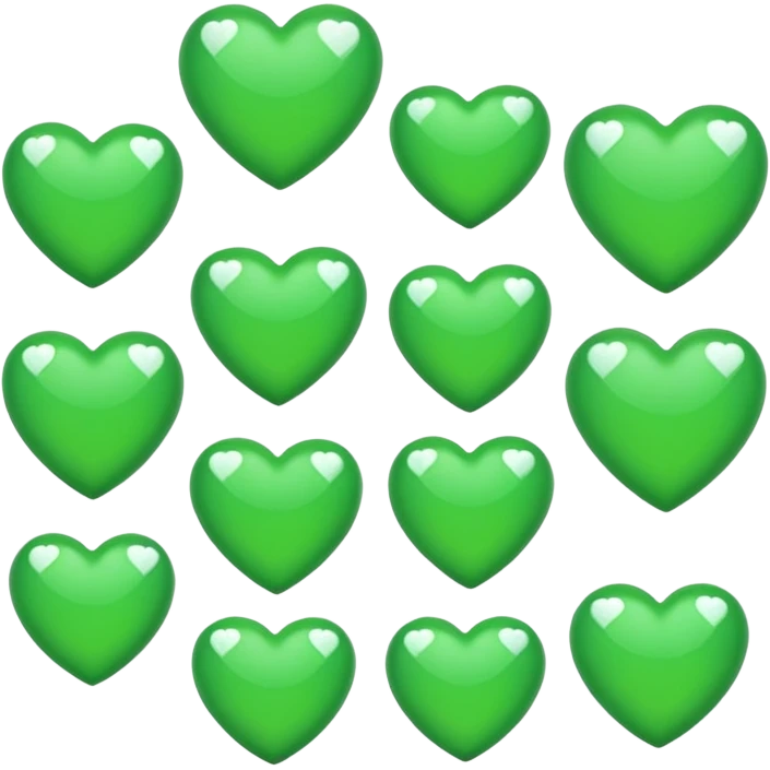 Green hearts emoji