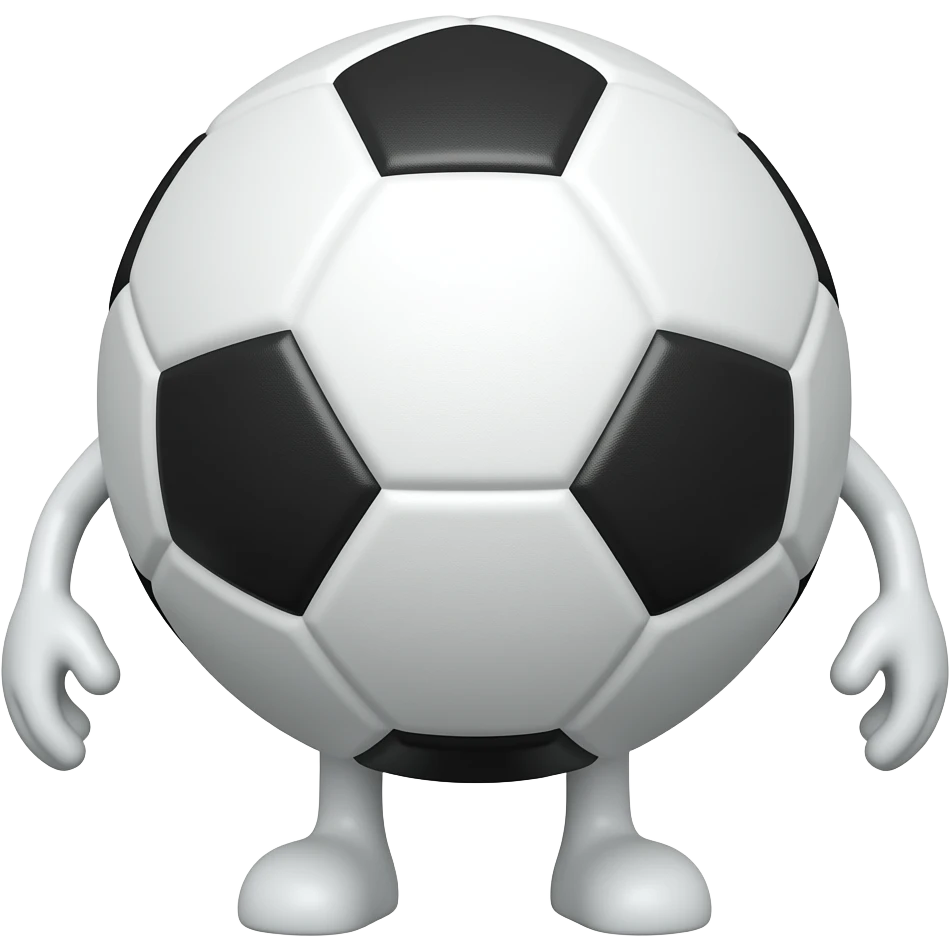 soccer ball with legs emoji