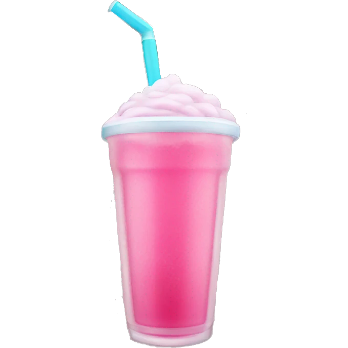 A pink slushie emoji