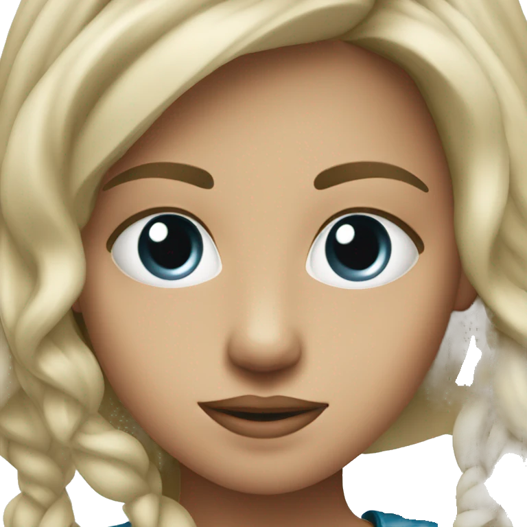 girl with computer blink eye emoji