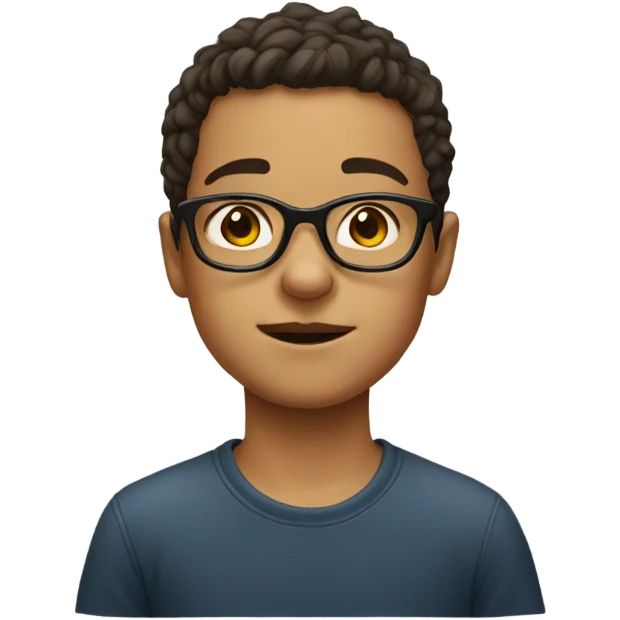 portrait of boy in glasses emoji