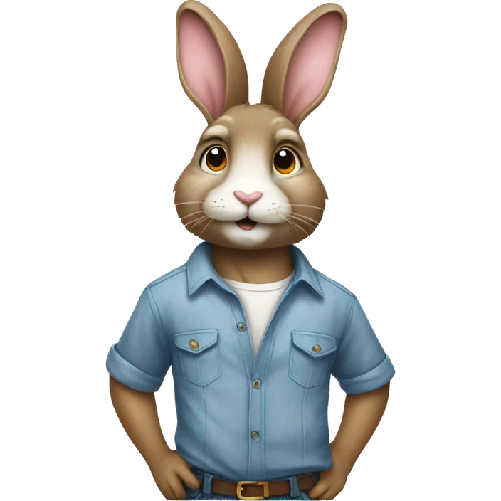 Bunny wearing a shirt  emoji