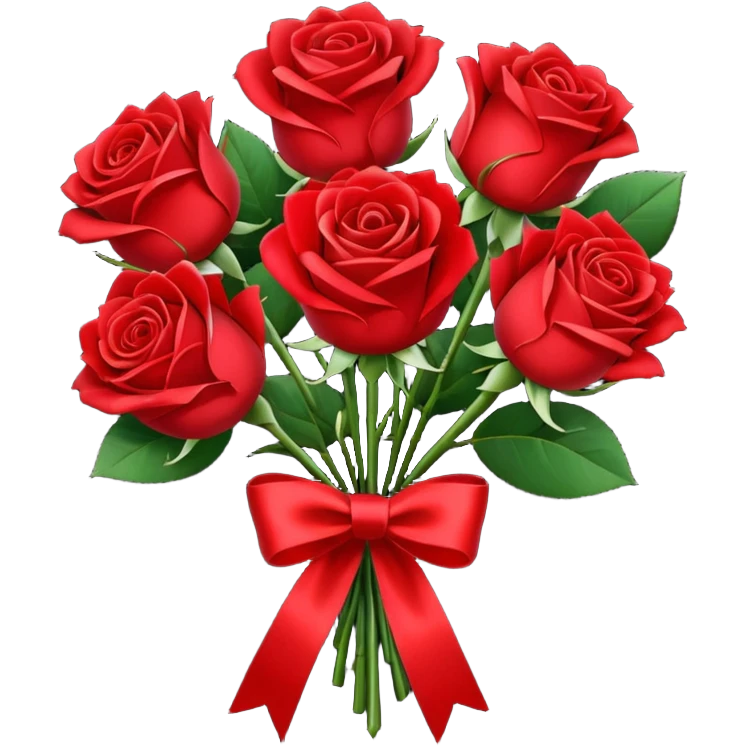 bouquet of 5 rose emoji