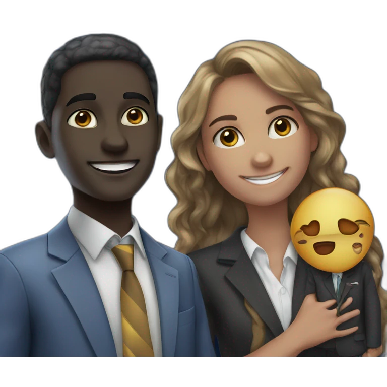 happy formal couple emoji