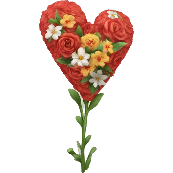 Corazón con flores  emoji