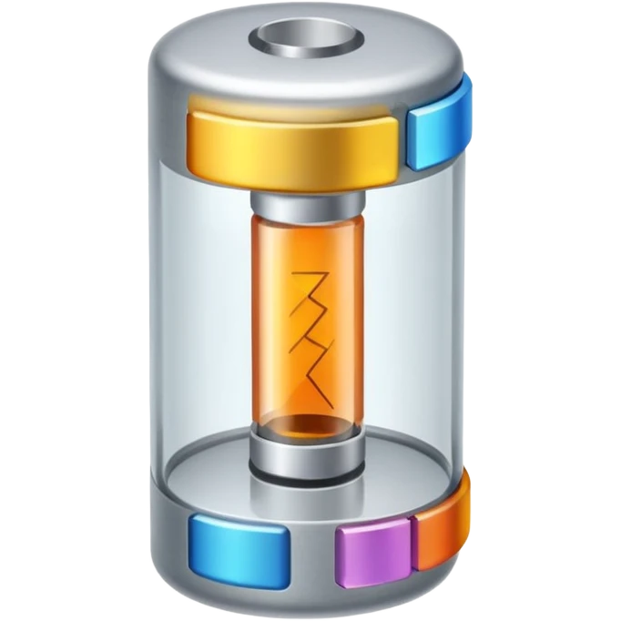 tiny glass fuse with metal caps emoji