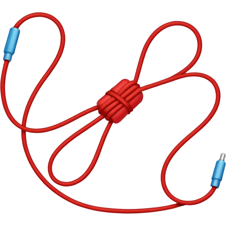 Create a long thin straight red string  emoji