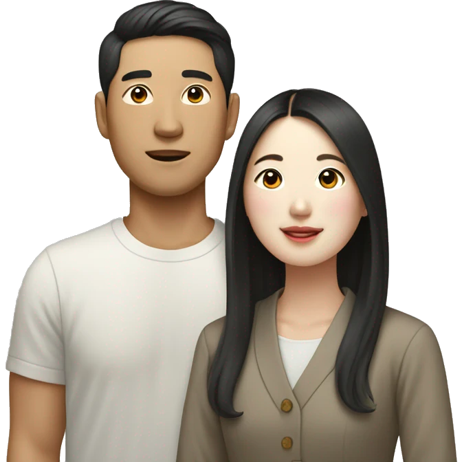 a Korean couple who went to an “art museum” emoji