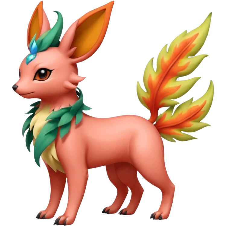 Salandit-Flareon-Leafeon-Sylveon-fusion-Pokémon-hybrid-creature  emoji