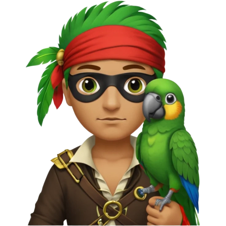 pirate and parrot emoji