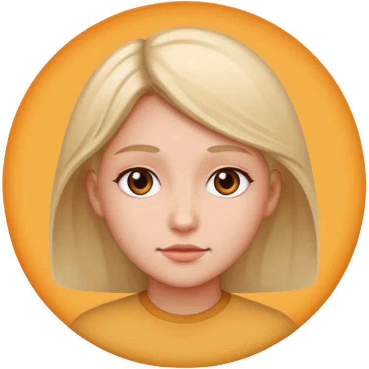un joli personne de face dans un rond  emoji