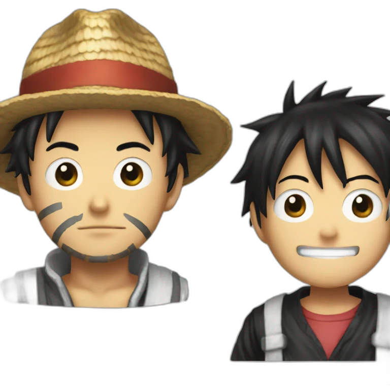 law trafflagar and luffy emoji