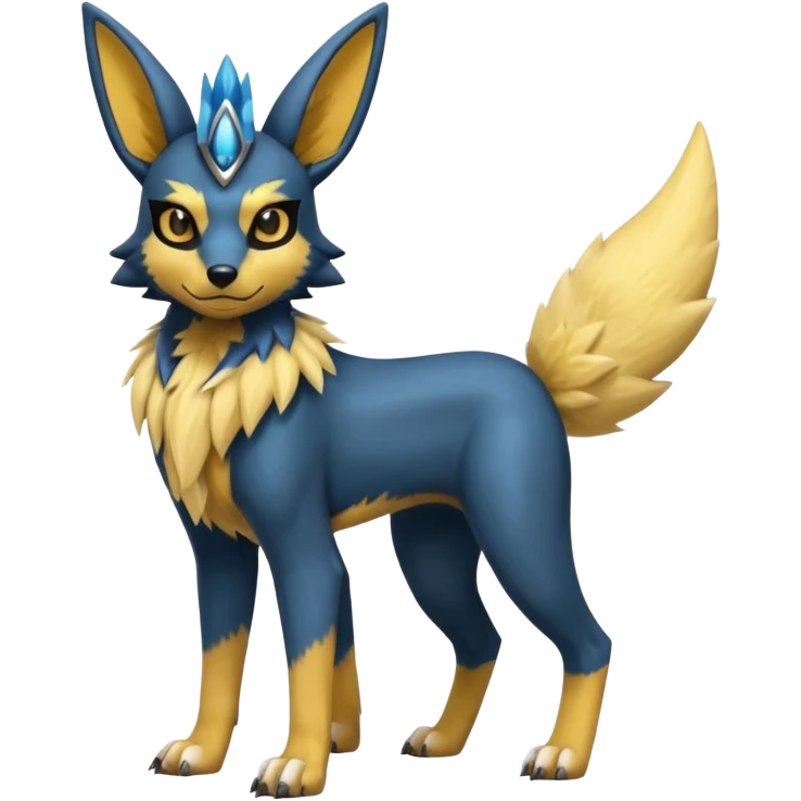 Lucario-Anubis-Umbreon-Jolteon-Fakémon-hybrid-creature (full body)  emoji