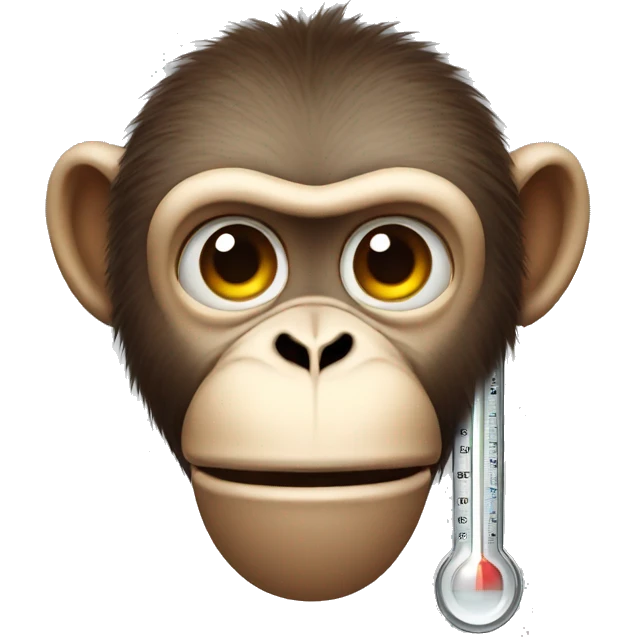 monkey face with thermometer emoji