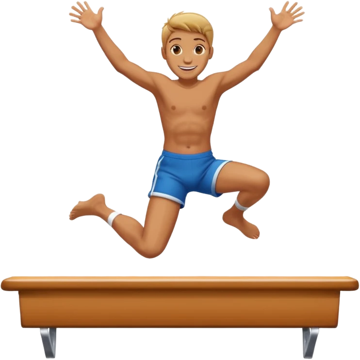 Make an emoji of a guy jumping onto a bar emoji