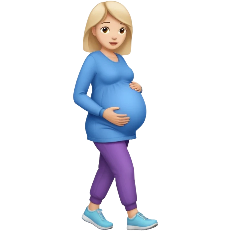 Pregnant walking  emoji