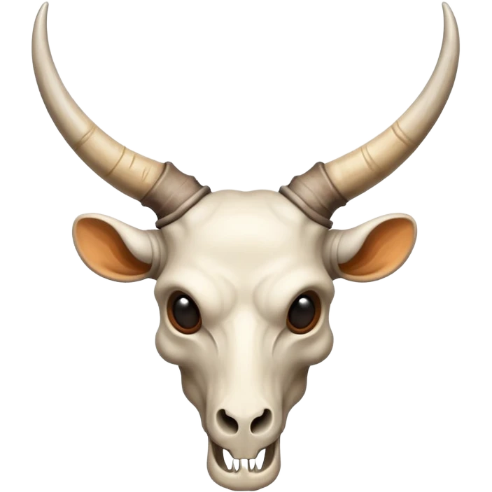 horns of a dead animal hanging on the wall emoji