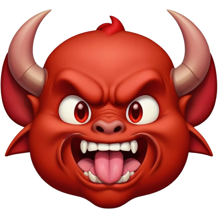 Diablo sacando la lengua emoji